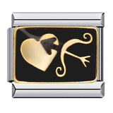 Romantic Valentine's Day Sweet Series Italian Module Bracelet Titanium Steel Welding Drip Oil Pattern DIY Bracelet Romantic Valentine's Day Sweet Series Italian Module Bracelet Titanium Steel Welding Drip Oil Pattern DIY Bracelet