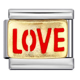 New Italian Module Bracelet Stainless Steel Welding Drip Oil Personalized English DIY Bracelet Accessories Wholesale New Italian Module Bracelet Stainless Steel Welding Drip Oil Personalized English DIY Bracelet Accessories Wholesale