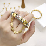 New Gold and Silver Bottom Double Hanging Pendant Italian Module Bracelet Stainless Steel Hook DIY Elastic Strap Chain New Gold and Silver Bottom Double Hanging Pendant Italian Module Bracelet Stainless Steel Hook DIY Elastic Strap Chain