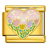 Italian Charm Fashion Stainless Steel Bracelet Gold Silver Welded Drip Oil DIY Modular Jewelry Wholesale Italian Charm Fashion Stainless Steel Bracelet Gold Silver Welded Drip Oil DIY Modular Jewelry Wholesale