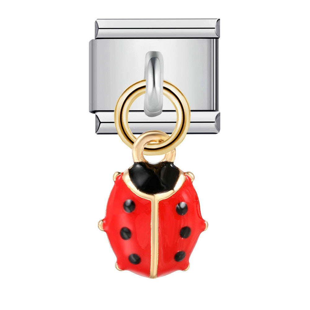 New Charm Pendant Series Italian Module Bracelet Single Hook Titanium Steel Elastic Splicing Strap Chain New Charm Pendant Series Italian Module Bracelet Single Hook Titanium Steel Elastic Splicing Strap Chain