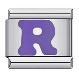 New Titanium Steel Purple English Letter DIY Italian Module Bracelet Alphebat New Titanium Steel Purple English Letter DIY Italian Module Bracelet Alphebat