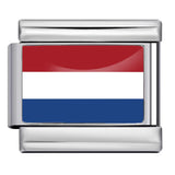 Hot Selling New World Flag Photo Dropper Series Titanium Steel DIY Italian Module Bracelet Accessories Wholesale Hot Selling New World Flag Photo Dropper Series Titanium Steel DIY Italian Module Bracelet Accessories Wholesale