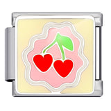 Fruit Series Italian Module Bracelet Titanium Steel Welding Drip Oil Pattern DIY Strap Chain Accessories Wholesale Fruit Series Italian Module Bracelet Titanium Steel Welding Drip Oil Pattern DIY Strap Chain Accessories Wholesale