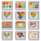 Cross Border Hot Selling Rainbow Love Italian Module Bracelet, Stainless Steel Elastic DIY Bracelet Accessories Wholesale Cross Border Hot Selling Rainbow Love Italian Module Bracelet, Stainless Steel Elastic DIY Bracelet Accessories Wholesale