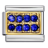 Diamond Studded Square Stainless Steel DIY Italian Module Bracelet Italian Charm Bracelet Diamond Studded Square Stainless Steel DIY Italian Module Bracelet Italian Charm Bracelet