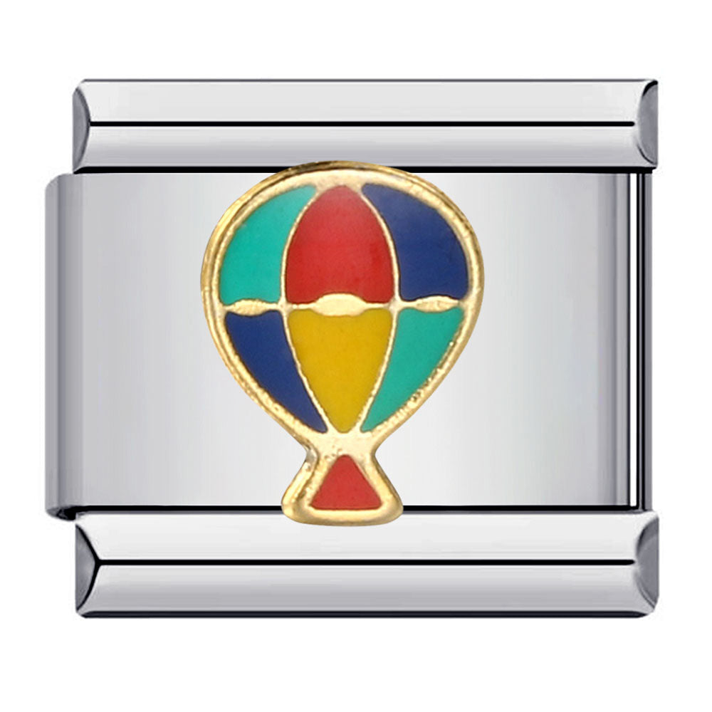 Rainbow Element Stainless Steel Italian Module Bracelet Welding Drip Oil Pattern DIY Bracelet Italian Charm Rainbow Element Stainless Steel Italian Module Bracelet Welding Drip Oil Pattern DIY Bracelet Italian Charm