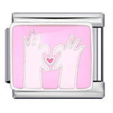 Romantic Valentine's Day Sweet Series Italian Module Bracelet Titanium Steel Welding Drip Oil Pattern DIY Bracelet Romantic Valentine's Day Sweet Series Italian Module Bracelet Titanium Steel Welding Drip Oil Pattern DIY Bracelet