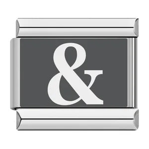 Laser Engraved 26 English Letters Italian Module Bracelet Stainless Steel Bracelet Italian Bracelet Laser Engraved 26 English Letters Italian Module Bracelet Stainless Steel Bracelet Italian Bracelet