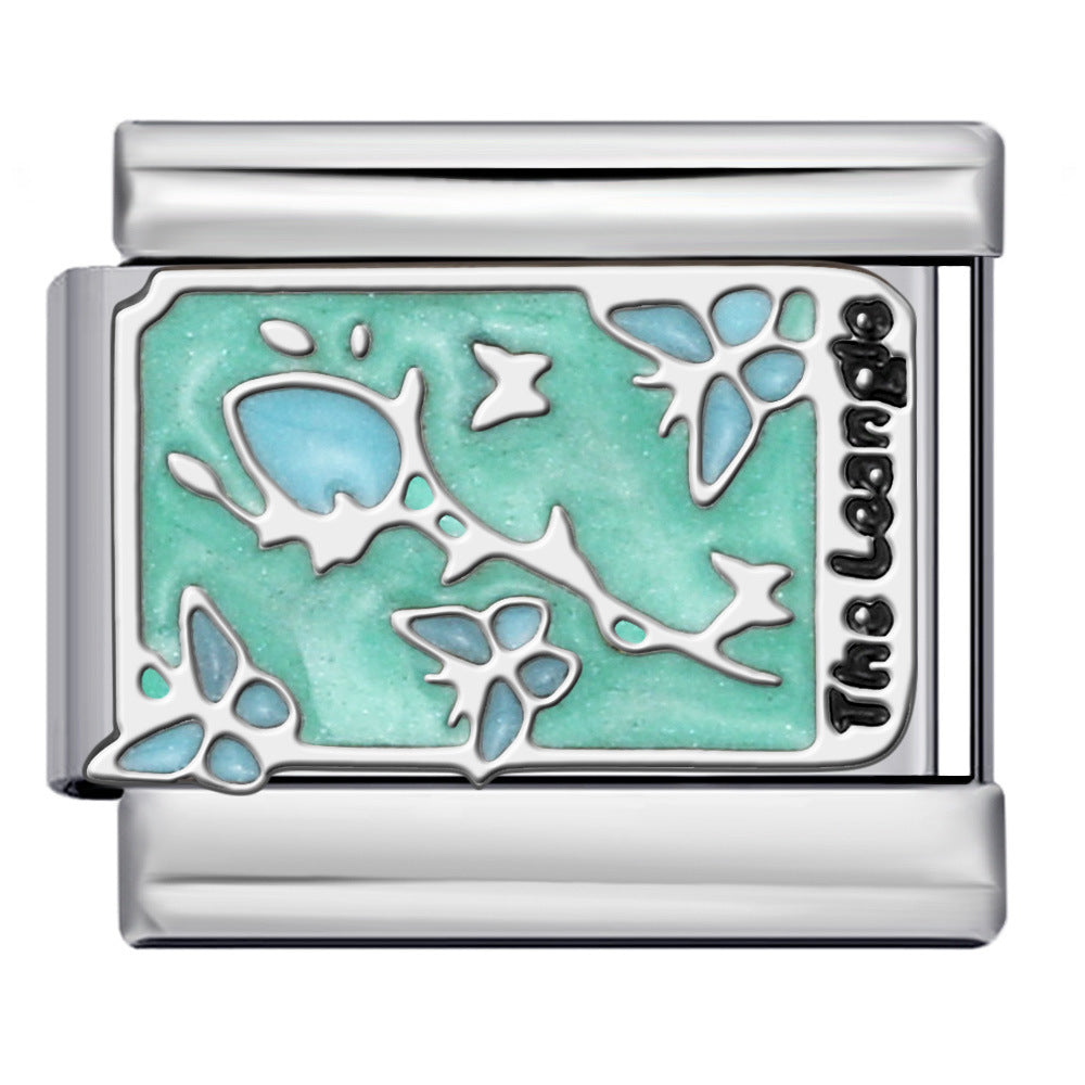 Tarot Series Italian Modular Bracelet DIY Welding Drip Oil Stretch Stainless Steel Chain Tarot Series Italian Modular Bracelet DIY Welding Drip Oil Stretch Stainless Steel Chain