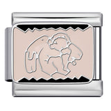 New DIY Italian Module Bracelet Titanium Steel Drip Oil Welding Pattern Strap Chain Fashion Splicing Strap Chain New DIY Italian Module Bracelet Titanium Steel Drip Oil Welding Pattern Strap Chain Fashion Splicing Strap Chain