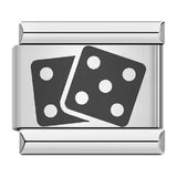 Laser Carving Chess and Card Game Italian Module Bracelet Stainless Steel DIY Splicing Elastic Bracelet Laser Carving Chess and Card Game Italian Module Bracelet Stainless Steel DIY Splicing Elastic Bracelet