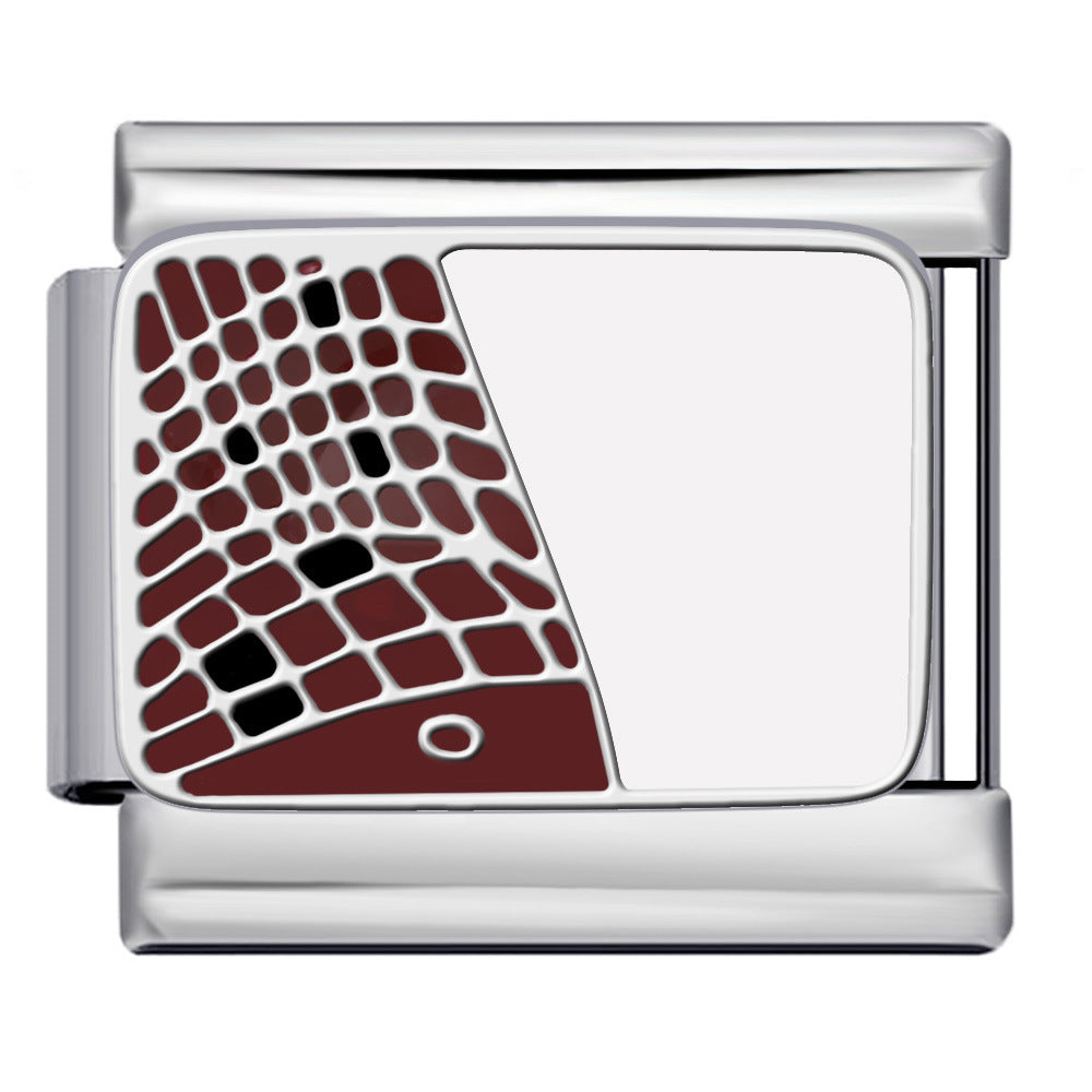 European and American Popular Fashion DIY Elastic Strap Chain Titanium Steel Welded Drip Oil Pattern Italian Module Bracelet European and American Popular Fashion DIY Elastic Strap Chain Titanium Steel Welded Drip Oil Pattern Italian Module Bracelet