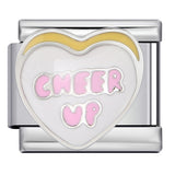 Cross Border E-commerce Love English Series Titanium Steel Welding Drip Oil DIY Italian Module Bracelet Personalized Accessories Cross Border E-commerce Love English Series Titanium Steel Welding Drip Oil DIY Italian Module Bracelet Personalized Accessories