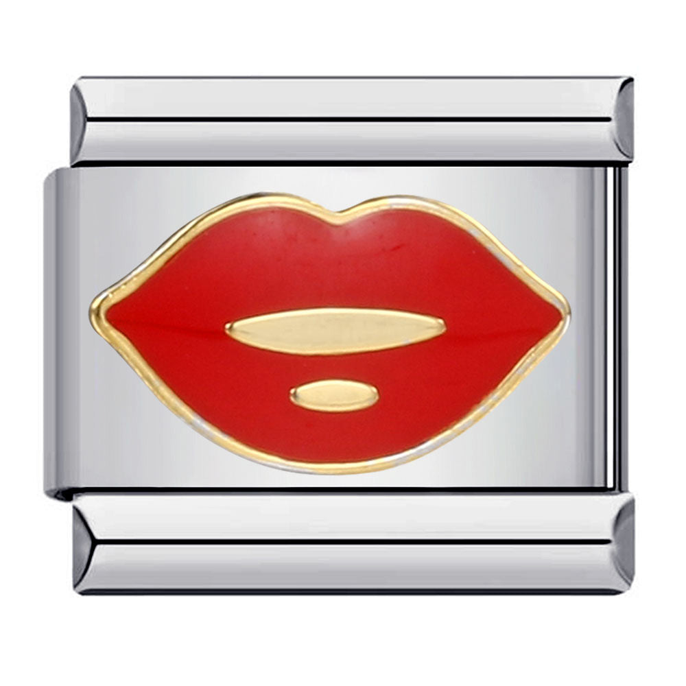 Romantic Valentine's Day Sweet Series Italian Module Bracelet Titanium Steel Welding Drip Oil Pattern DIY Bracelet Romantic Valentine's Day Sweet Series Italian Module Bracelet Titanium Steel Welding Drip Oil Pattern DIY Bracelet