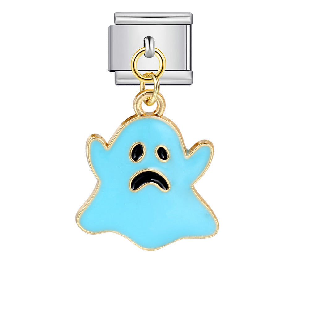 Halloween Element Fashion Module Bracelet Titanium Steel Hook Drip Oil DIY Pendant Italian Jewelry Accessories Halloween Element Fashion Module Bracelet Titanium Steel Hook Drip Oil DIY Pendant Italian Jewelry Accessories