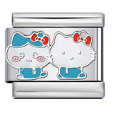 Titanium Steel Welding Drip Oil DIY Italian Module Bracelet Cute Cartoon Pattern Best Friend Girl Birthday Gift Titanium Steel Welding Drip Oil DIY Italian Module Bracelet Cute Cartoon Pattern Best Friend Girl Birthday Gift