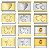 Gold Stamping Pattern Italian Module Bracelet DIY Gold Package Silver Titanium Steel Bracelet Italian Charms Gold Stamping Pattern Italian Module Bracelet DIY Gold Package Silver Titanium Steel Bracelet Italian Charms