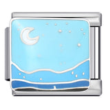 Blue Ocean Element Italian Module Bracelet - Stainless Steel Welded Pattern DIY Stretchable Fashion Bracelet Blue Ocean Element Italian Module Bracelet - Stainless Steel Welded Pattern DIY Stretchable Fashion Bracelet