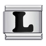 New Titanium Steel Black Alphabet DIY Italian Charm Bracelet Custom Name Link Chain New Titanium Steel Black Alphabet DIY Italian Charm Bracelet Custom Name Link Chain