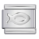 Convex Silver Stamping Pattern Italian Module Bracelet DIY Titanium Steel Bracelet Italian Charms Convex Silver Stamping Pattern Italian Module Bracelet DIY Titanium Steel Bracelet Italian Charms