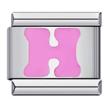 New Titanium Steel Pink English Letter DIY Italian Module Bracelet Italian Charm Bracelet New Titanium Steel Pink English Letter DIY Italian Module Bracelet Italian Charm Bracelet