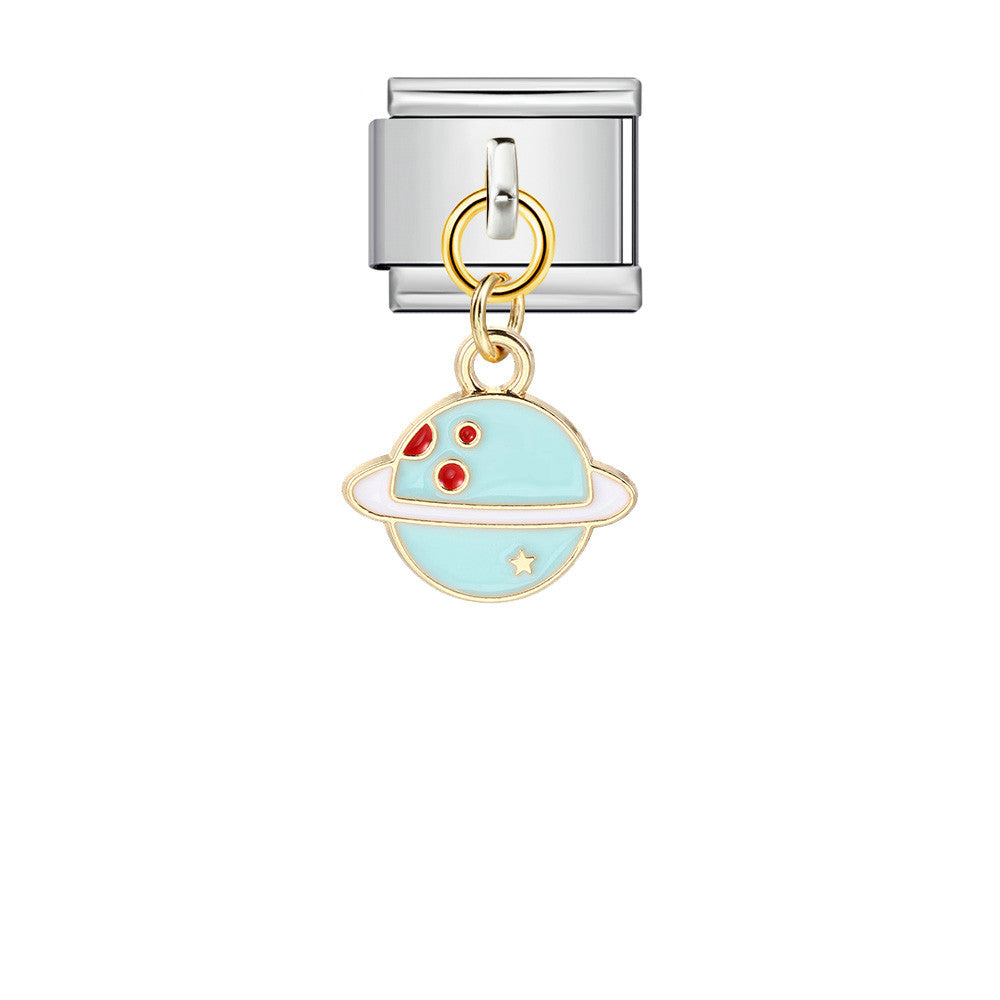 New Cute Pendant Italian Module Bracelet Titanium Steel Hook DIY Drip Oil Elastic Free Splicing Strap Chain New Cute Pendant Italian Module Bracelet Titanium Steel Hook DIY Drip Oil Elastic Free Splicing Strap Chain