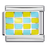 Fashion Color Checkerboard Series Italian Module Bracelet Titanium Steel Welding Drip Oil DIY Free Splicing Bracelet Fashion Color Checkerboard Series Italian Module Bracelet Titanium Steel Welding Drip Oil DIY Free Splicing Bracelet