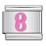 New Titanium Steel Concave Color Arabic Numeral Series Italian Module Bracelet DIY Elastic Accessories Wholesale New Titanium Steel Concave Color Arabic Numeral Series Italian Module Bracelet DIY Elastic Accessories Wholesale