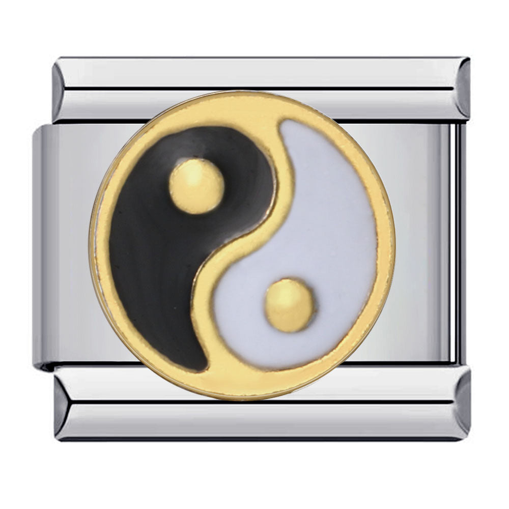 Cross Border New Stainless Steel Welding Pattern Gold-plated Drip Oil Wristband Cartoon DIY Italian Module Bracelet Wholesale Cross Border New Stainless Steel Welding Pattern Gold-plated Drip Oil Wristband Cartoon DIY Italian Module Bracelet Wholesale