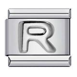 New Stainless Steel Silver Convex English Letter Italian Module Bracelet DIY Elastic Splicing Strap Chain New Stainless Steel Silver Convex English Letter Italian Module Bracelet DIY Elastic Splicing Strap Chain