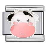 Stainless Steel Welding Drip Oil Animal Pattern DIY Italian Module Bracelet Free Splicing Elastic Accessories Wholesale Stainless Steel Welding Drip Oil Animal Pattern DIY Italian Module Bracelet Free Splicing Elastic Accessories Wholesale