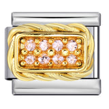 Colorful Zircon Italian Module Bracelet Titanium Steel Welding DIY Elastic Splicing Assembly Bracelet Accessories Wholesale Colorful Zircon Italian Module Bracelet Titanium Steel Welding DIY Elastic Splicing Assembly Bracelet Accessories Wholesale