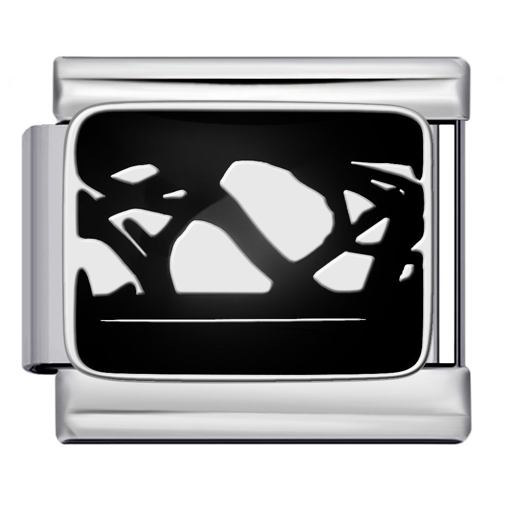 Cross Border Hot Selling Italian Module Bracelet Titanium Steel Drip Oil Welding Pattern DIY Watch Strap Chain Bracelet Wholesale Cross Border Hot Selling Italian Module Bracelet Titanium Steel Drip Oil Welding Pattern DIY Watch Strap Chain Bracelet Wholesale