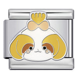 Cute Cartoon Dog Cute Pet Series Titanium Steel Welding Drip Oil DIY Italian Module Bracelet Accessories Cute Cartoon Dog Cute Pet Series Titanium Steel Welding Drip Oil DIY Italian Module Bracelet Accessories