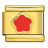 Color Drip Oil Petal Stamping Series DIY Italian Module Bracelet Titanium Steel Gold Plated Elastic Splicing Bracelet Color Drip Oil Petal Stamping Series DIY Italian Module Bracelet Titanium Steel Gold Plated Elastic Splicing Bracelet