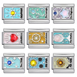 Tarot Series Italian Modular Bracelet DIY Welding Drip Oil Stretch Stainless Steel Chain Tarot Series Italian Modular Bracelet DIY Welding Drip Oil Stretch Stainless Steel Chain