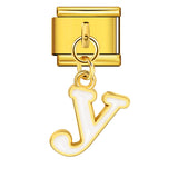 Gold Background, Colorful Oil Dripping Letters, Italian Module Bracelet, Titanium Steel Welded Hook, Fashionable and Simple Wristband Accessory Gold Background, Colorful Oil Dripping Letters, Italian Module Bracelet, Titanium Steel Welded Hook, Fashionable and Simple Wristband Accessory