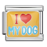 Cross Border Hot Selling Heart English Pattern Wristband Titanium Steel Welded Gold-plated Drip Oil DIY Italian Module Bracelet Cross Border Hot Selling Heart English Pattern Wristband Titanium Steel Welded Gold-plated Drip Oil DIY Italian Module Bracelet