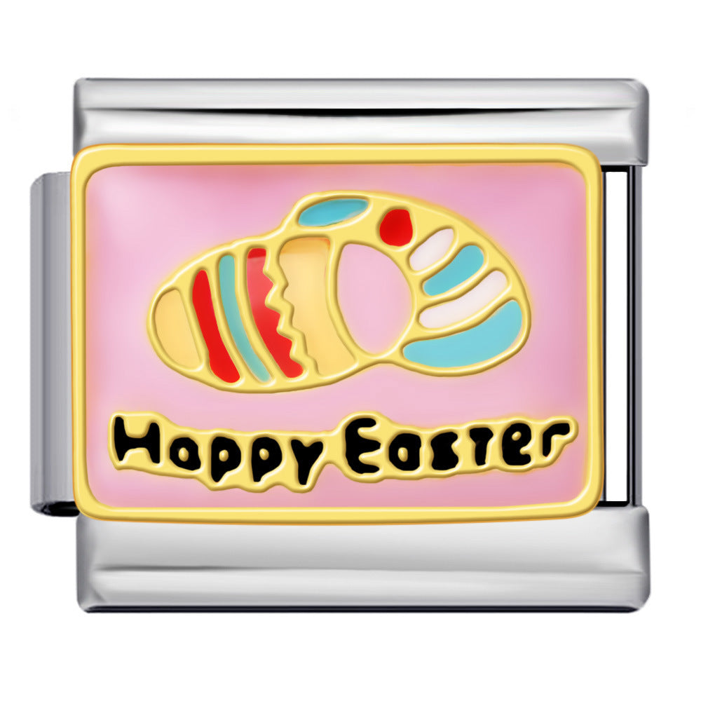 New Arab Culture Italian Module Bracelet Stainless Steel Welding Drip Oil DIY Elastic Bracelet New Arab Culture Italian Module Bracelet Stainless Steel Welding Drip Oil DIY Elastic Bracelet