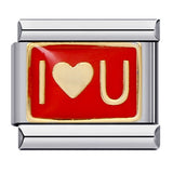 Cross Border Hot Selling Love Series Titanium Steel Welding Drip Oil Wristband Cartoon DIY Italian Module Bracelet Wholesale Cross Border Hot Selling Love Series Titanium Steel Welding Drip Oil Wristband Cartoon DIY Italian Module Bracelet Wholesale