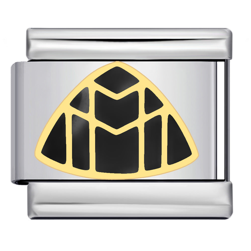 Italian Module Bracelet Automotive Logo Series Titanium Steel Welding Drip Oil DIY Elastic Splicing Table Italian Module Bracelet Automotive Logo Series Titanium Steel Welding Drip Oil DIY Elastic Splicing Table