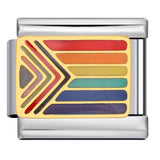 Cross Border Hot Selling Rainbow Love Italian Module Bracelet, Stainless Steel Elastic DIY Bracelet Accessories Wholesale Cross Border Hot Selling Rainbow Love Italian Module Bracelet, Stainless Steel Elastic DIY Bracelet Accessories Wholesale