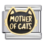 Black Gold Plated Cartoon DIY Italian Modular Bracelet Unique Welded Pattern Stainless Steel Bangle Black Gold Plated Cartoon DIY Italian Modular Bracelet Unique Welded Pattern Stainless Steel Bangle