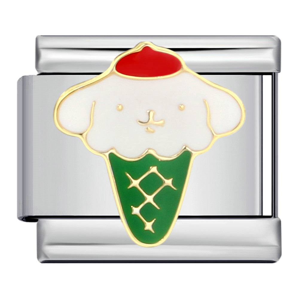 New Christmas Elements Italian Module Bracelet Personalized Welding Drip Oil Titanium Steel Bracelet DIY Strap Chain New Christmas Elements Italian Module Bracelet Personalized Welding Drip Oil Titanium Steel Bracelet DIY Strap Chain