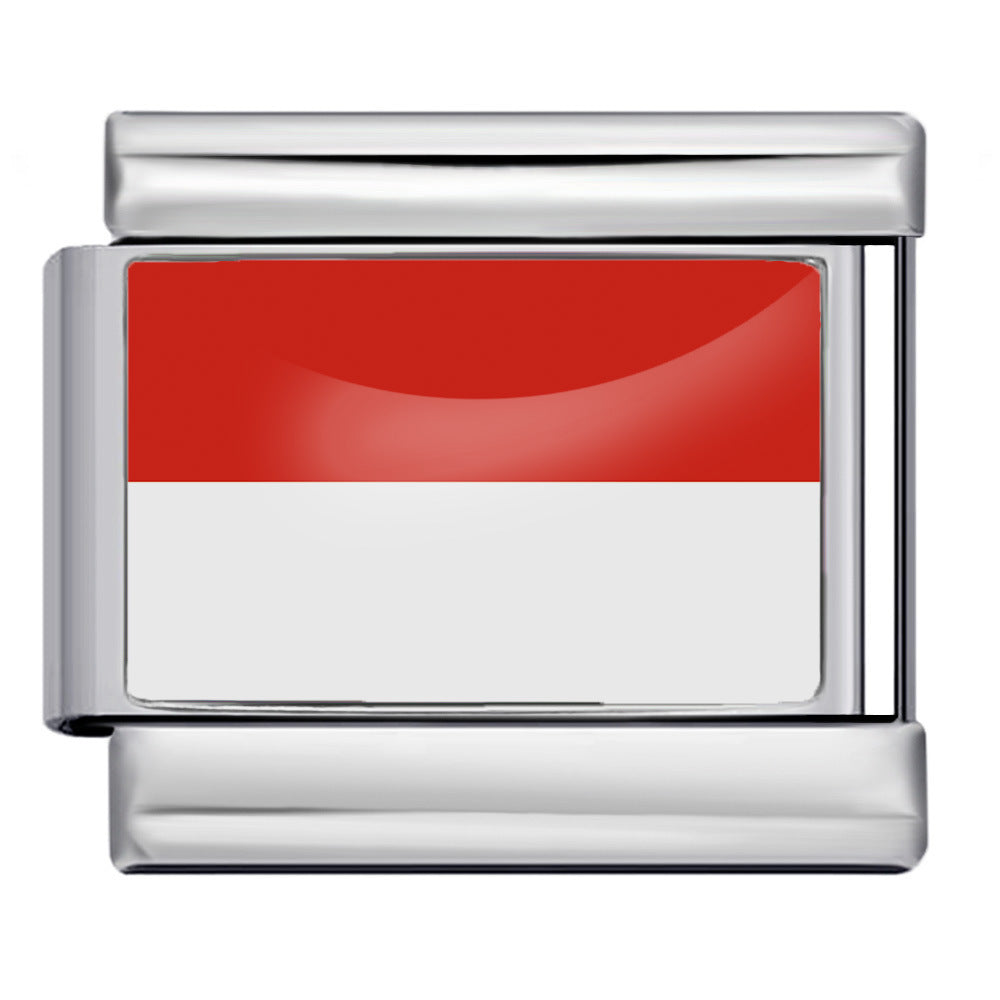 Hot Selling New World Flag Photo Dropper Series Titanium Steel DIY Italian Module Bracelet Accessories Wholesale Hot Selling New World Flag Photo Dropper Series Titanium Steel DIY Italian Module Bracelet Accessories Wholesale