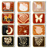 Wholesale of New Square Titanium Steel Bracelet Welding, Gold Plating, Drip Oil Cartoon DIY Italian Module Bracelet From Europe and America Wholesale of New Square Titanium Steel Bracelet Welding, Gold Plating, Drip Oil Cartoon DIY Italian Module Bracelet From Europe and America