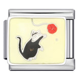 Pet Cat Dog Series Titanium Steel Welding Drip Bracelet Cartoon DIY Italian Module Wholesale Charm Bracelet for Animal Lovers Pet Cat Dog Series Titanium Steel Welding Drip Bracelet Cartoon DIY Italian Module Wholesale Charm Bracelet for Animal Lovers