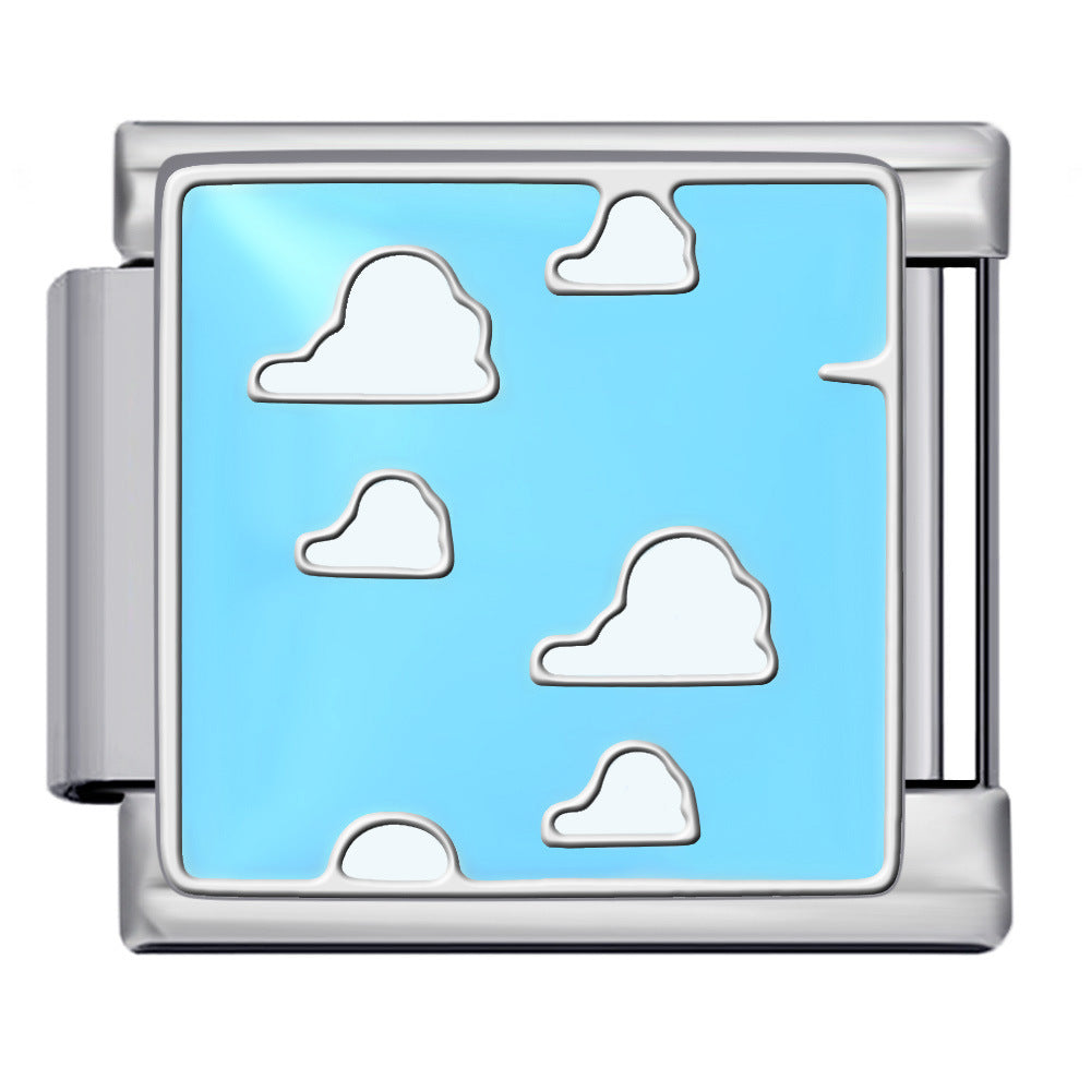 New Titanium Steel Welded Cartoon Italian Modular Bracelet Fashion DIY Stretch Bangle Splice Strap Chain New Titanium Steel Welded Cartoon Italian Modular Bracelet Fashion DIY Stretch Bangle Splice Strap Chain