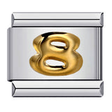 New titanium steel concave convex Arabic numerals DIY Italian module bracelet Italian Module New titanium steel concave convex Arabic numerals DIY Italian module bracelet Italian Module